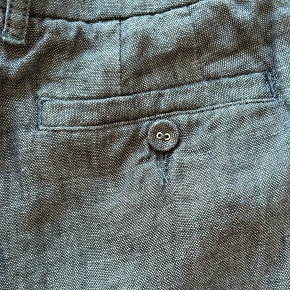 EUC Garnet Hill classic linen trouser size 4 indigo - Picture 4 of 7